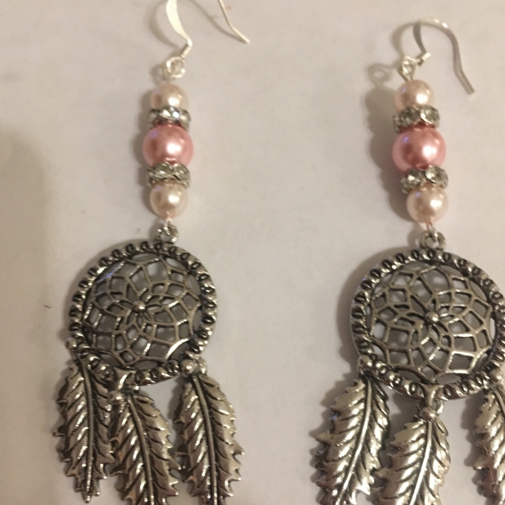 BOHO Style Handmade Dreamcatcher Earrings - Picture 4 of 4